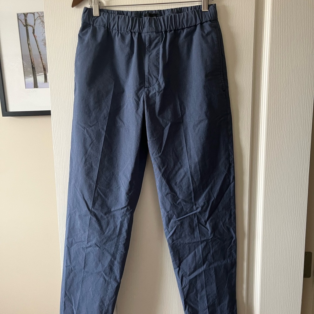 Club Monaco Blue Jogger Chinos Relaxed Fit Elastic Waist